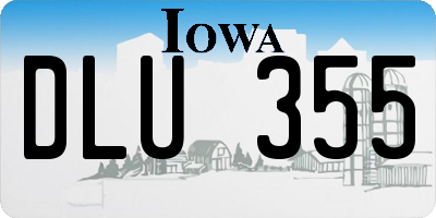 IA license plate DLU355