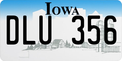 IA license plate DLU356