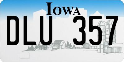IA license plate DLU357