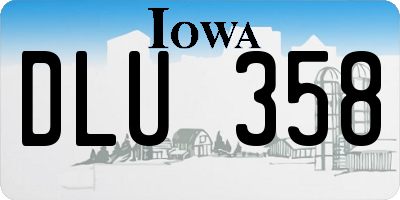 IA license plate DLU358