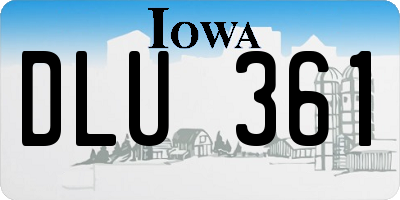 IA license plate DLU361