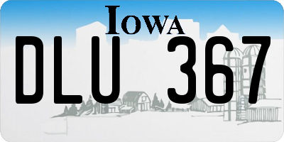 IA license plate DLU367