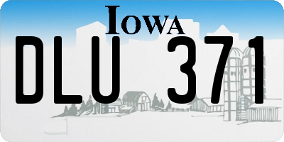 IA license plate DLU371