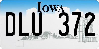 IA license plate DLU372