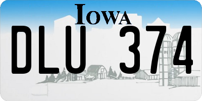 IA license plate DLU374