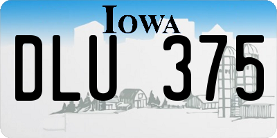 IA license plate DLU375