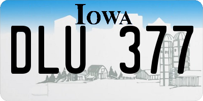 IA license plate DLU377