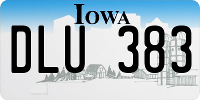 IA license plate DLU383