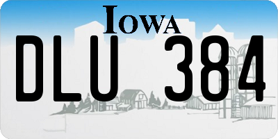 IA license plate DLU384