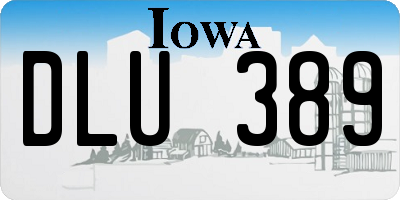 IA license plate DLU389