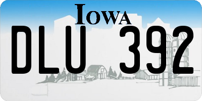 IA license plate DLU392