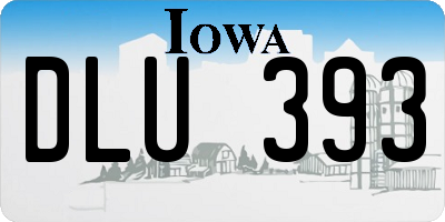 IA license plate DLU393
