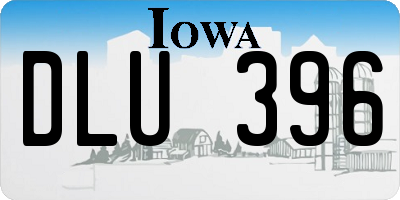 IA license plate DLU396