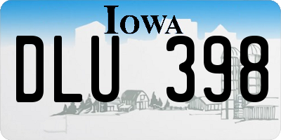 IA license plate DLU398