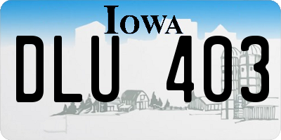 IA license plate DLU403