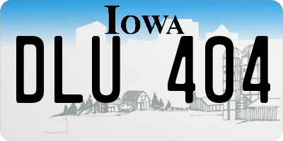 IA license plate DLU404
