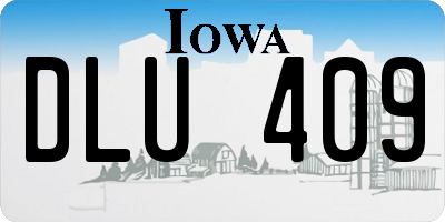 IA license plate DLU409