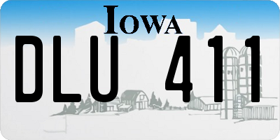 IA license plate DLU411