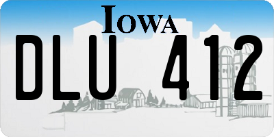 IA license plate DLU412