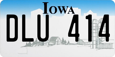 IA license plate DLU414