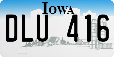 IA license plate DLU416