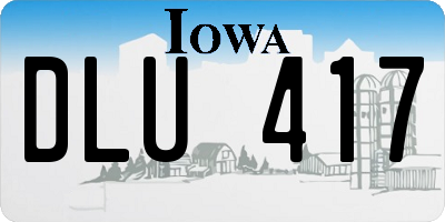 IA license plate DLU417