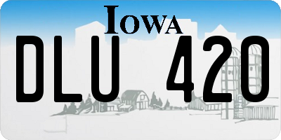 IA license plate DLU420