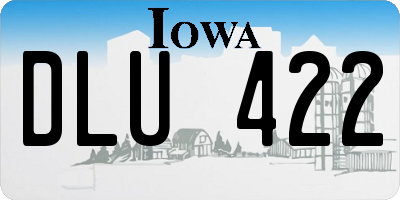 IA license plate DLU422