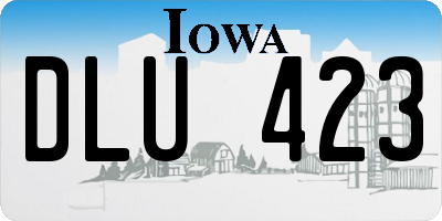 IA license plate DLU423