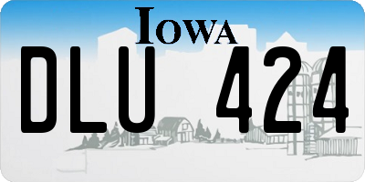 IA license plate DLU424