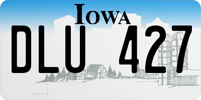 IA license plate DLU427