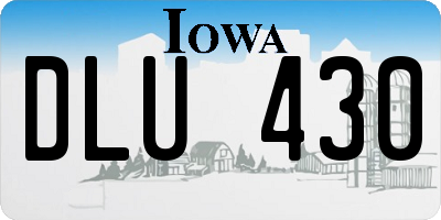 IA license plate DLU430