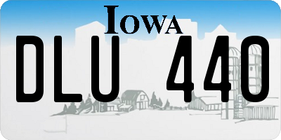 IA license plate DLU440