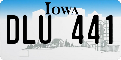 IA license plate DLU441