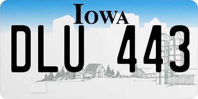 IA license plate DLU443