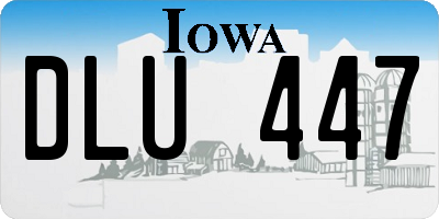 IA license plate DLU447