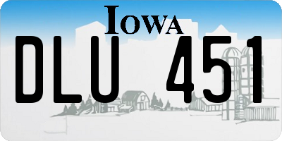 IA license plate DLU451