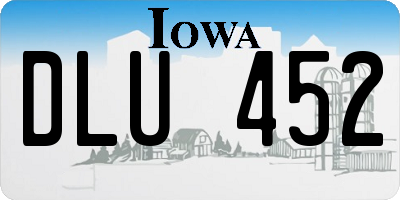 IA license plate DLU452