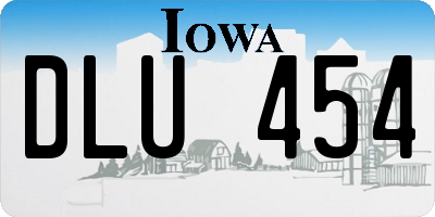 IA license plate DLU454