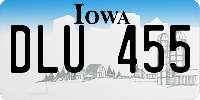 IA license plate DLU455