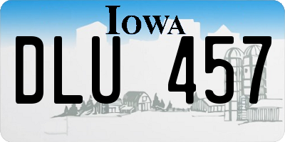 IA license plate DLU457