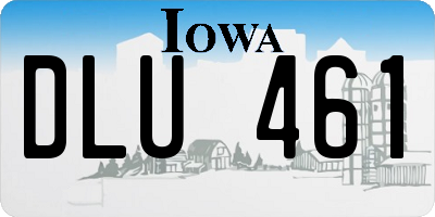 IA license plate DLU461