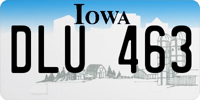 IA license plate DLU463