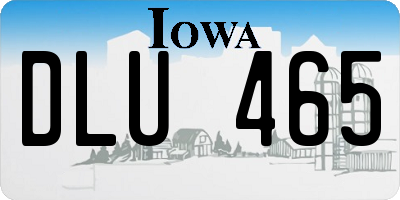 IA license plate DLU465