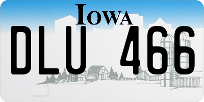 IA license plate DLU466