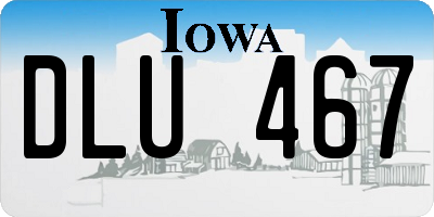IA license plate DLU467