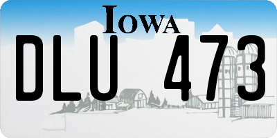 IA license plate DLU473