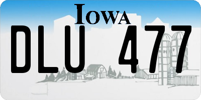 IA license plate DLU477