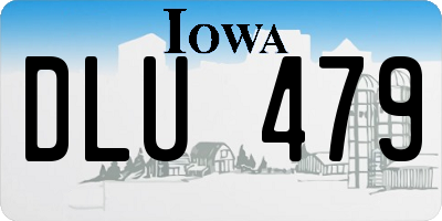 IA license plate DLU479