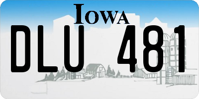 IA license plate DLU481